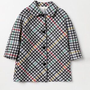 Piccola Ludo kids peacoat jacket plaid multicolor dress 2 yrs formal warm design